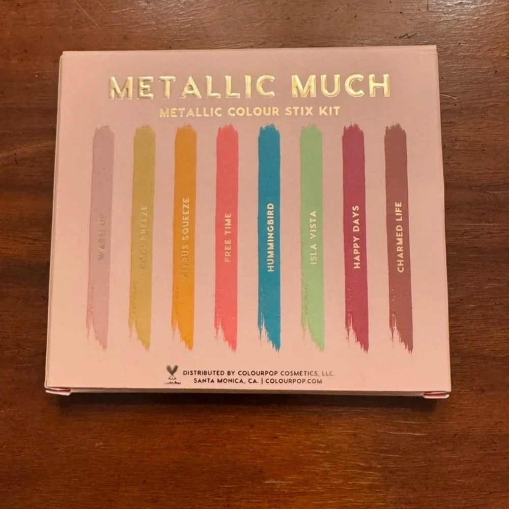 COLOURPOP Metallic Much Metallic Colour Stix 8 Piece Sparkle Set NEW IN BOX
